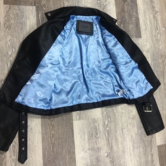 ModCloth faux leather moto jacket, size S. - Picture 8 of 11